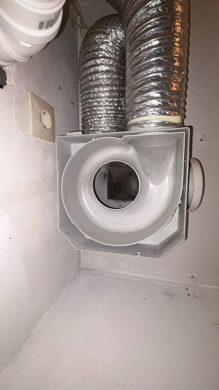 Mechanische ventilatiebox na reiniging